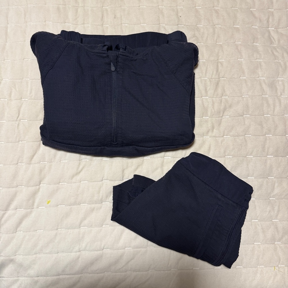 Lululemon Navy Blue Set Hoodie and Shorts